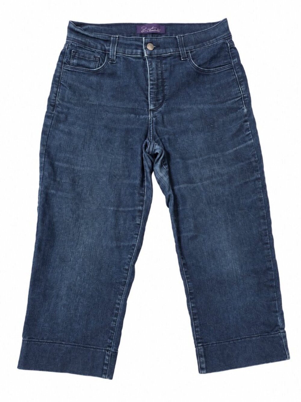 NYDJ Women's Capri Jeans Size 6P Dark Wash Lift Tuck Made in USA